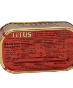 Nutrition facts and ingredients in Titus sardines in soybean oil