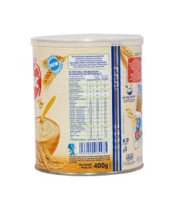 Nutritional information for Nestle Cerelac infant cereal, wheat with milk